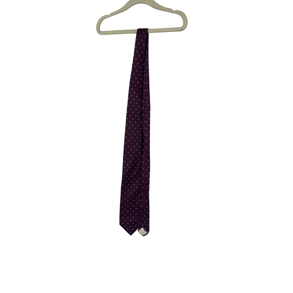 Robert Stewart‎ Tie Mens One Size Red Silk Geometric Woven Classic Necktie